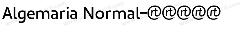 Algemaria Normal字体转换